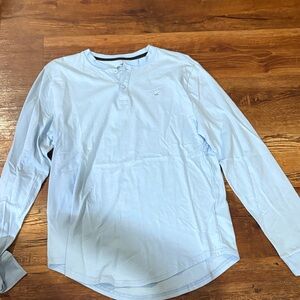 Hollister Sky Blue Long Sleeve Henley